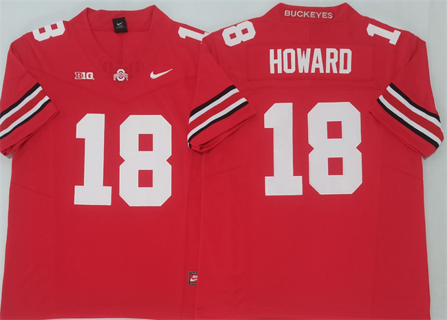 Men's Ohio State Buckeyes #18 Will Howard Red 2025 F.U.S.E. Limited Stitched Jersey